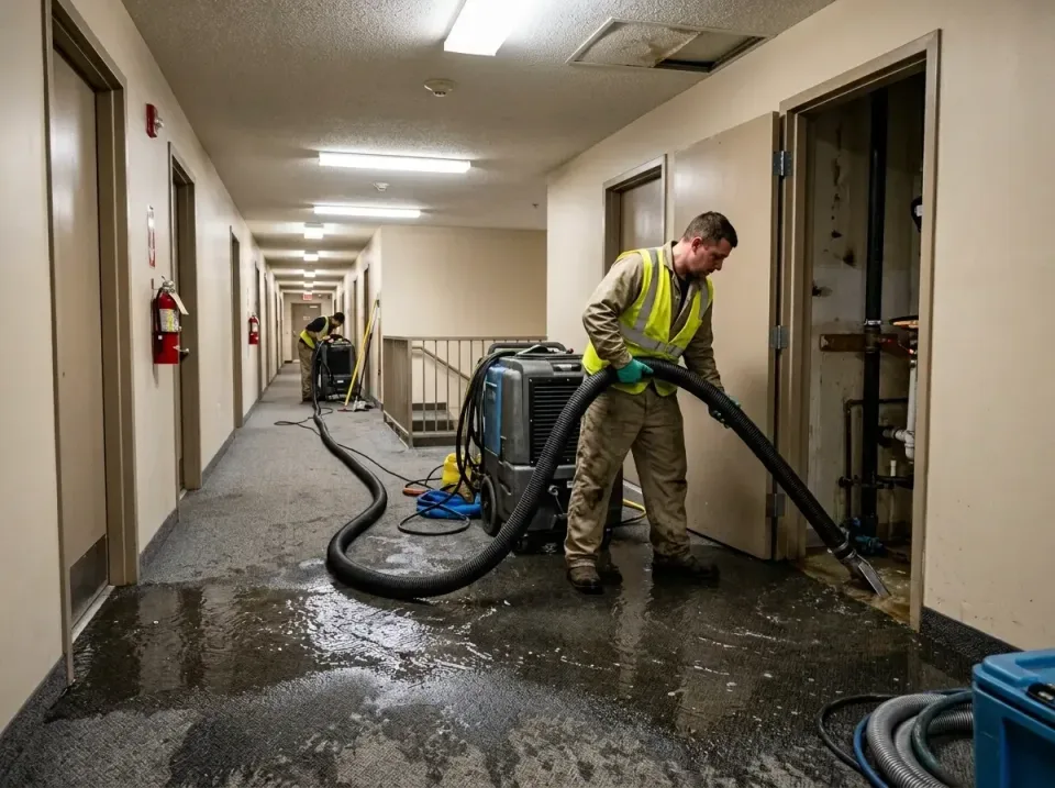multi-unit-apartment-hallway-f-005 — frequently asked questions, Emergency Burst Pipe Water Extraction & Removal in Rock Isl…
